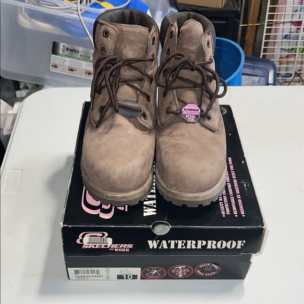 Skechers Brown Combat & Moto Boots
